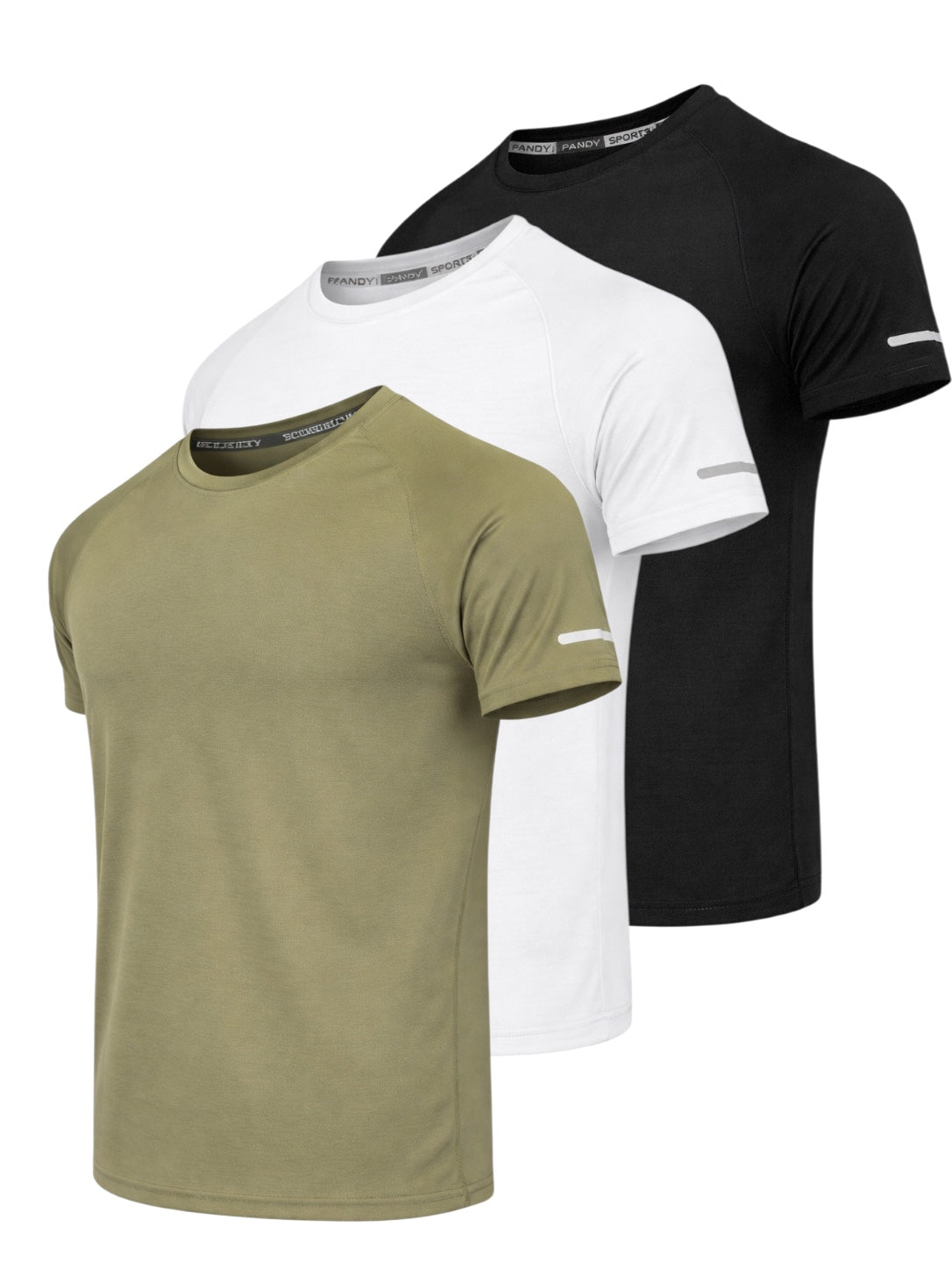 3'lü Hızlı Kuruma Özellikli Atletik Teknik Performans Spor T-shirt