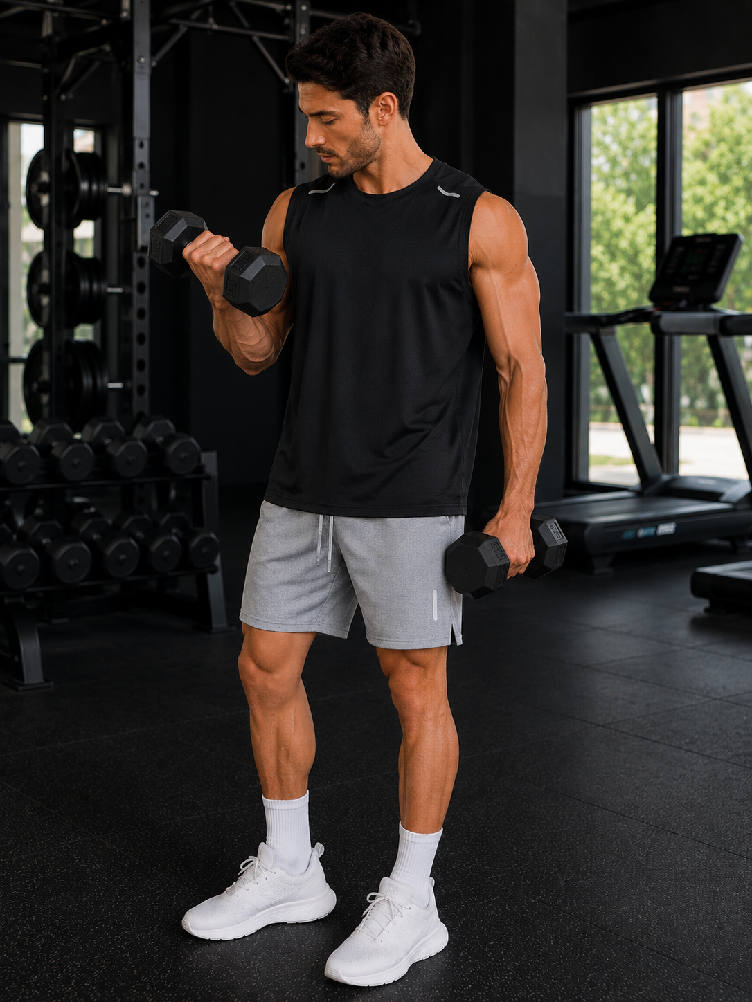 Hızlı Kuruma Özellikli Nefes Alabilen Kumaş Spor Şort