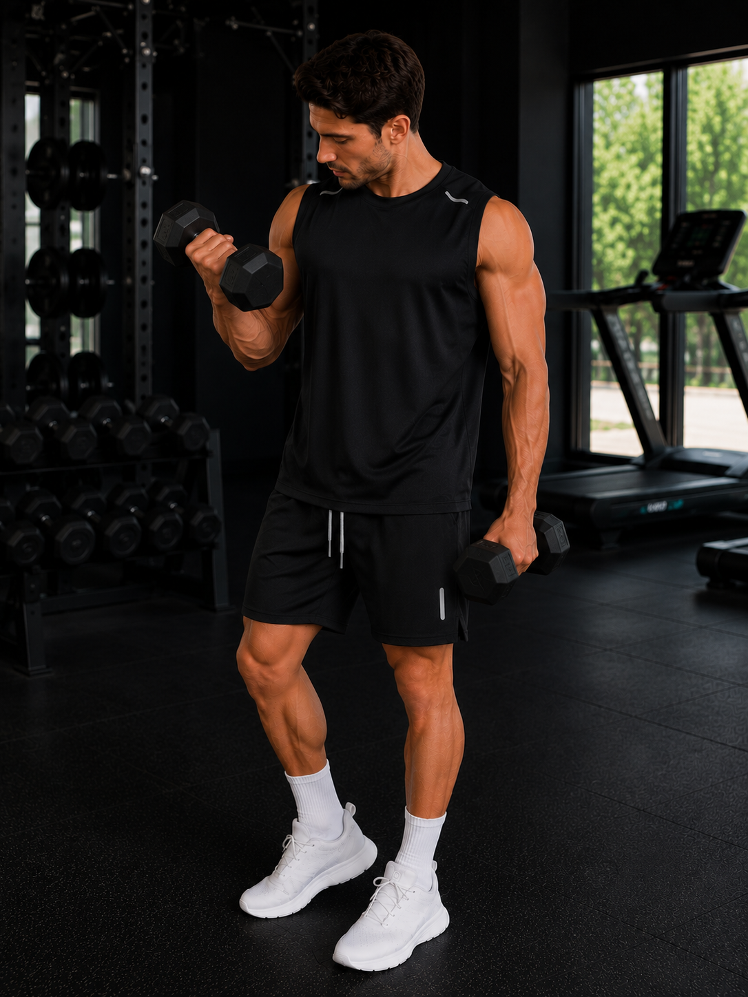 Hızlı Kuruma Özellikli Nefes Alabilen Kumaş Spor Şort