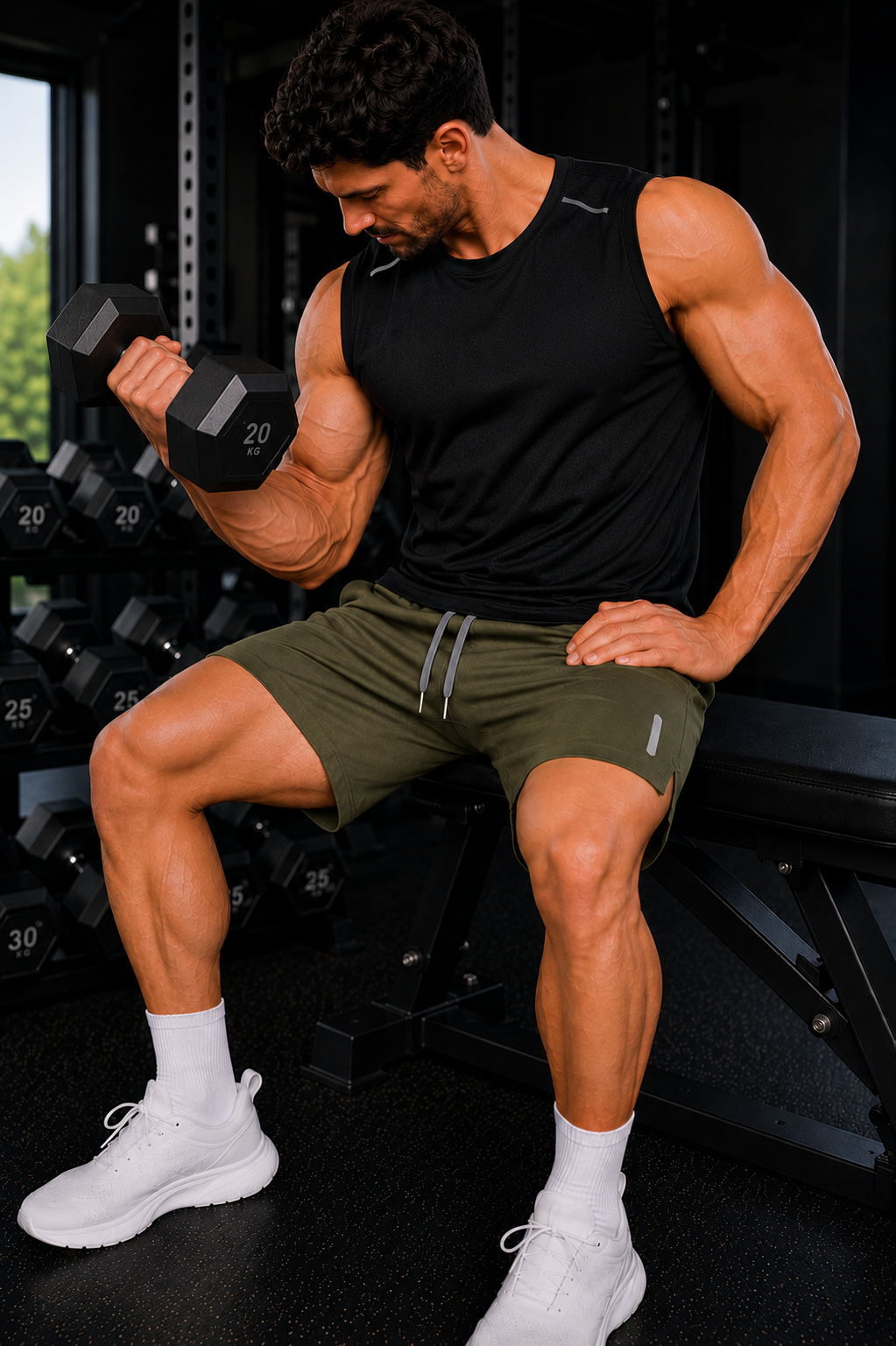 Hızlı Kuruma Özellikli Nefes Alabilen Kumaş Spor Şort